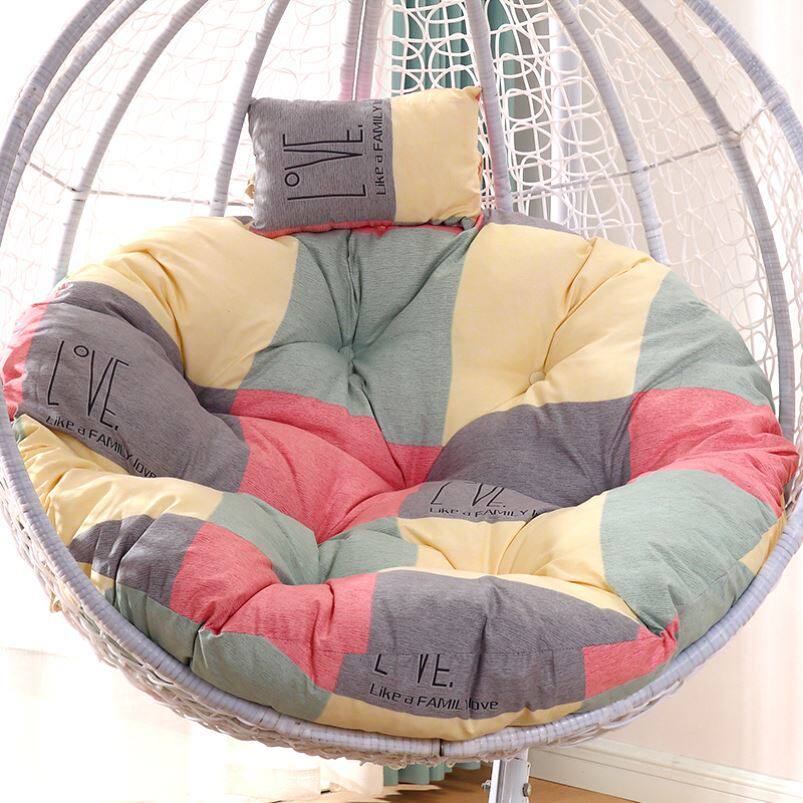 Cradle Chair Hanging Chair Cushion Hanging Basket Floor Cushion Round Cushion Bird's Nest Radar Hanging Orchid Chair Cushion Thickened Detachable and Washable