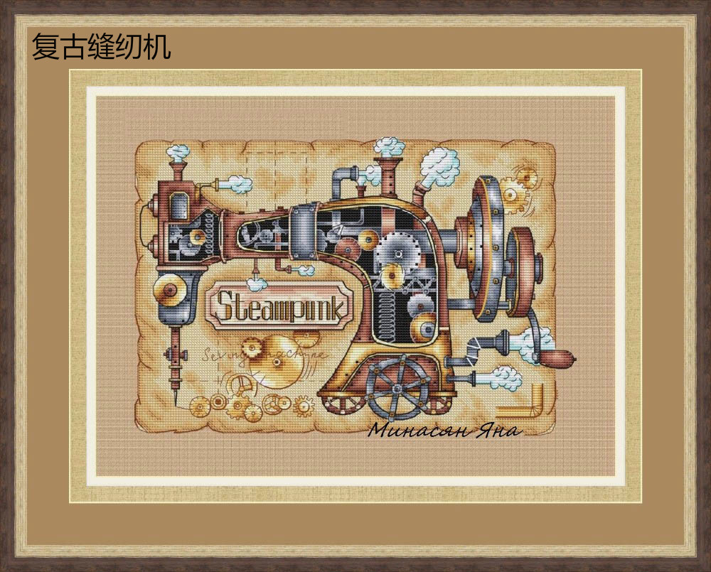 Cầu vồng thêu Quảng trường chính hãng DMC cross stitch từ phù hợp với những mảnh máy may Vintage điện thoại máy pha cà phê - Bộ dụng cụ thêu tranh thêu sơn thủy hữu tình