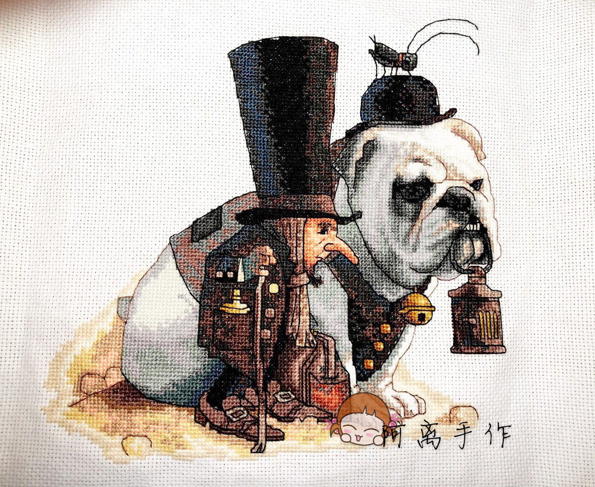Rainbow thêu vuông chính hãng DMC Cross Stitch Các bộ phận tự hỗ trợ Không in Elf và Shar Pei - Bộ dụng cụ thêu tranh thêu phật thích ca