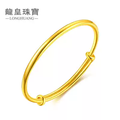 Gold Bracelet Female 999 Pot Gold Glossy Bracelet Open Pure Gold Bracelet Solid Gold Bracelet Adjustable