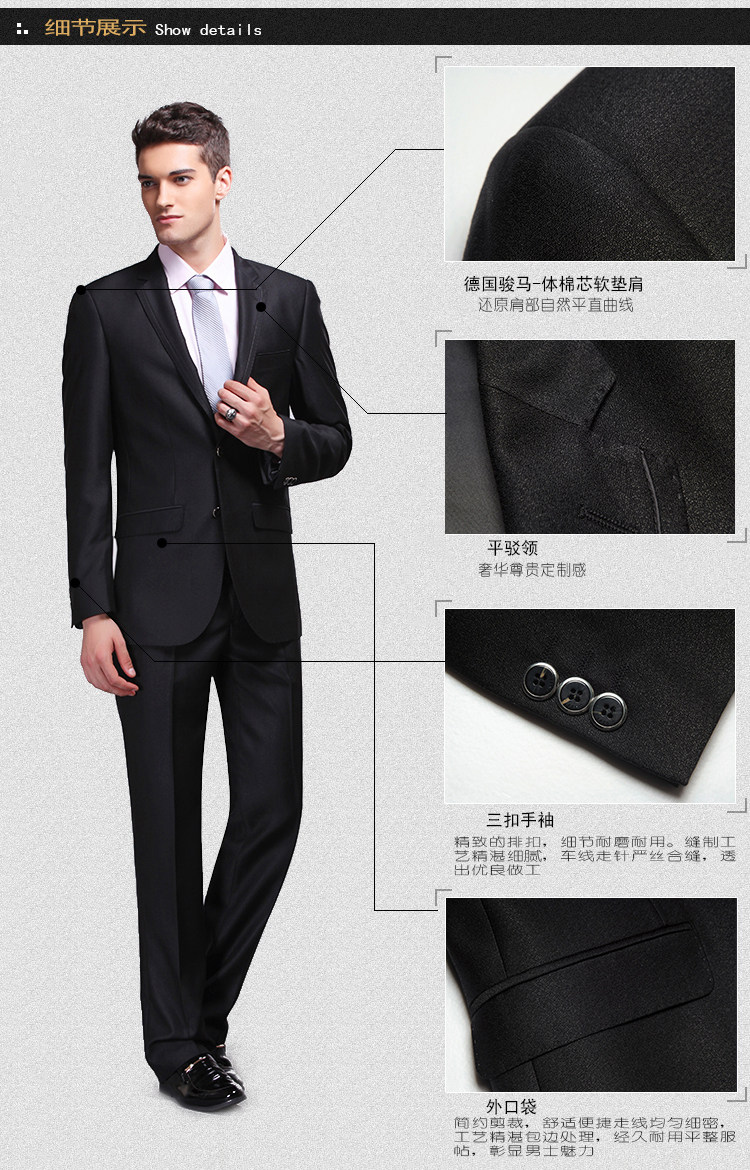 Costume homme en laine pour hiver - Ref 1578653 Image 48