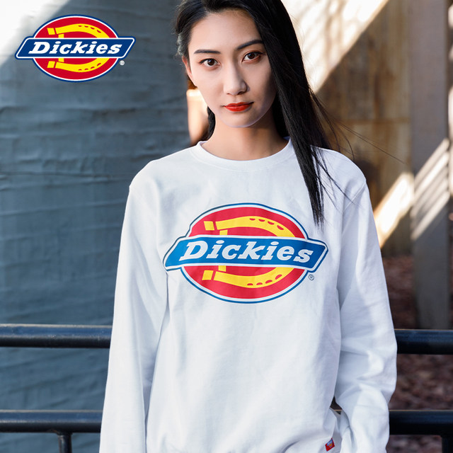 Dickies ຄໍເສື້ອ sweatshirt ຄູ່ຜົວເມຍພິມຜູ້ຊາຍແລະແມ່ຍິງ Dickies ບາດເຈັບແລະກົງກັບຜ້າຝ້າຍບໍລິສຸດ pullover ເທິງ trendy