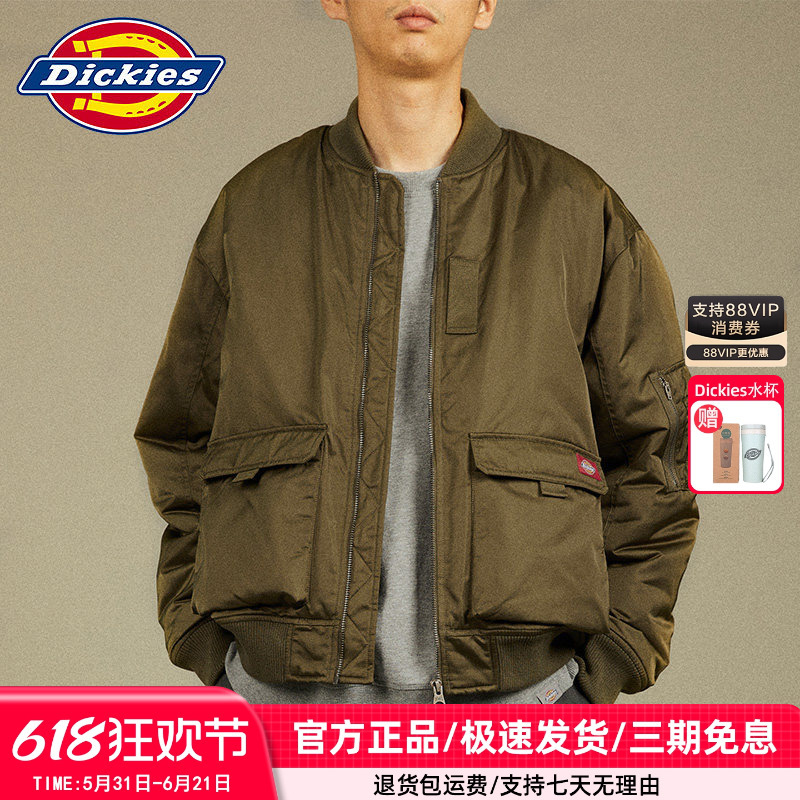 Dickies New Autumn and Winter Jackets for Men, Workwear Casual Couple Jackets, Cotton Clothes for Women, Loose Casual Versatile Warm Clothing