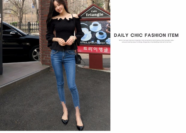Thu đông 2018 phiên bản mới của Hàn Quốc từ áo trễ vai gợi cảm váy xòe hở eo nhỏ là áo sơ mi nữ tay dài mỏng áo sơ mi nữ form rộng dáng dài