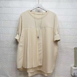 Летний товар, шифоновый комплект, рубашка, футболка с коротким рукавом, оверсайз