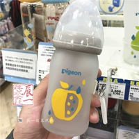 Apple, силиконовая стеклянная бутылочка для кормления, 160 мл