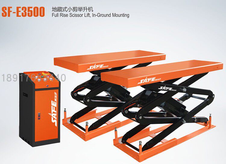 Manufacturer direct sales 3 5T ground level small cut lift SF-E3500 ground pit small cut lift 1550-1750