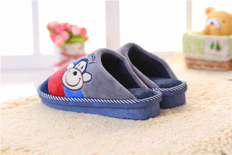 Pantoufles enfants en suède pour hiver - semelle plastique - Ref 1035410 Image 13