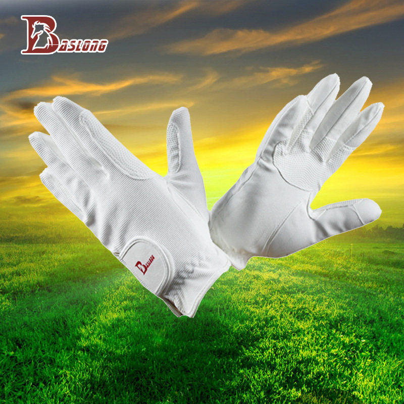 White equestrian gloves Riding gloves breathable photography Adult children's sports equestrian equipment eight feet dragon harness
