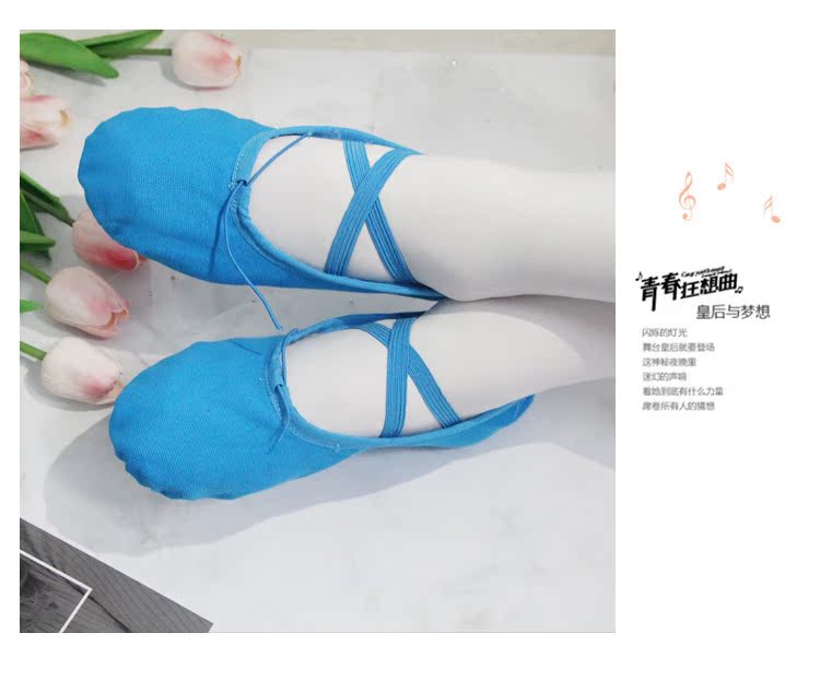 Giày khiêu vũ Giày nữ khiêu vũ màu xanh lá cây mềm mại màu xanh - Khiêu vũ / Thể dục nhịp điệu / Thể dục dụng cụ giày múa bale cho bé