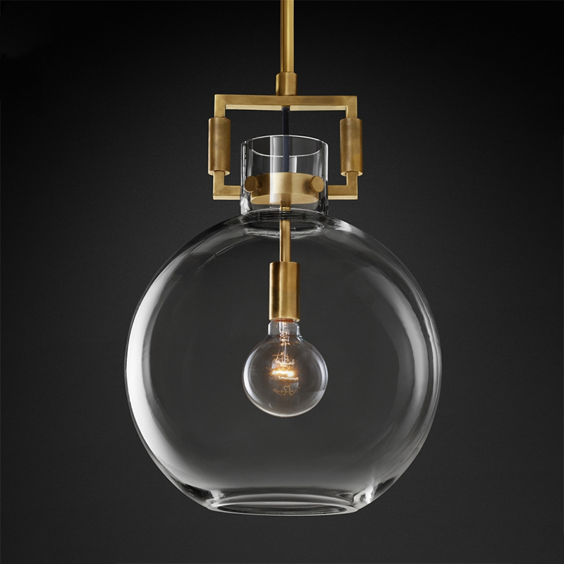 Exported to North America Rh Original Glass Chandelier Globe American Simple Light Luxury Bar Restaurant Thickened Glass Chandelier