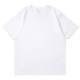 Men's and women's loose off-shoulder pure cotton T-shirt short sleeves