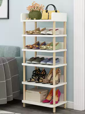 Creative shoe rack multifunctional modern simple Nordic entrance provincial space multi-layer solid wood shoe cabinet storage assembly