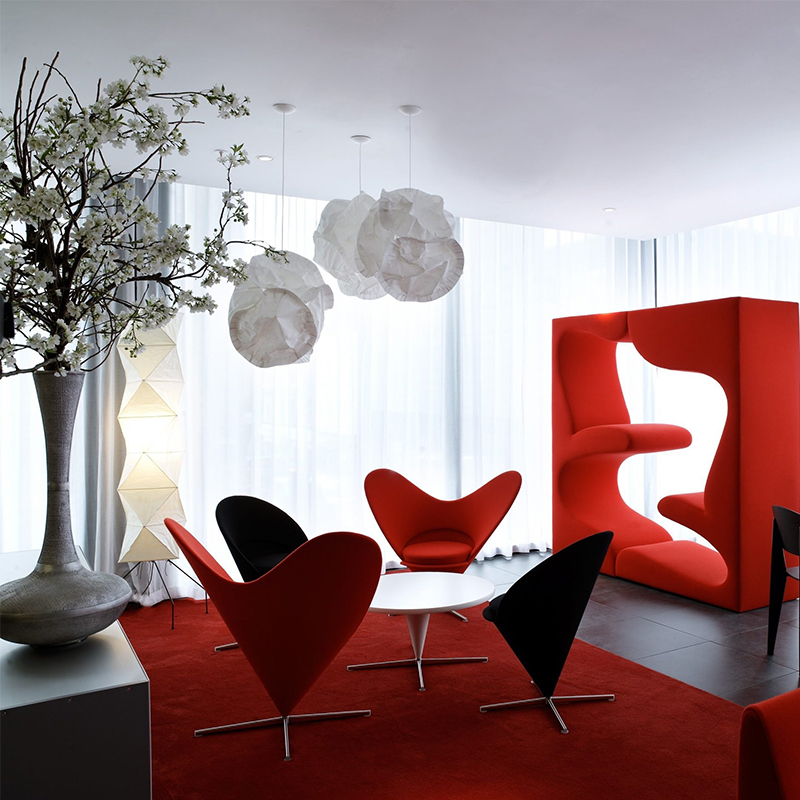 Designer Living Room Swivel Single Leisure Chair Mesh Red Art Cone Chair Love Chair Sweet Drum Cone Chair-Taobao