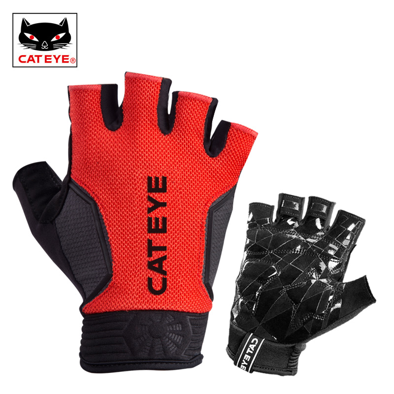 CATEYE cat's eye cycling gloves half finger sports fitness gloves male and female short finger mountain road bike spring and summer