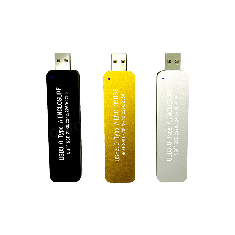 Comtop M.2 Ngff to Usb3.0 All-Aluminum 2280 Solid-State Mobile Hard Drive Enclosure U Disk Type Portable Plug-In Type