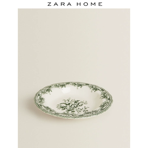 Zara home присоединиться к жизни цветочной печати. ​​Кулинария винтажная камера диска керамика глубокая дата 42460201528