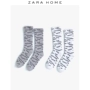 Zara Home Bắc Âu terry in vải vớ bông hai cặp màu trắng xám váy 42407539250 - Khăn tắm / áo choàng tắm áo choàng tắm cho bé