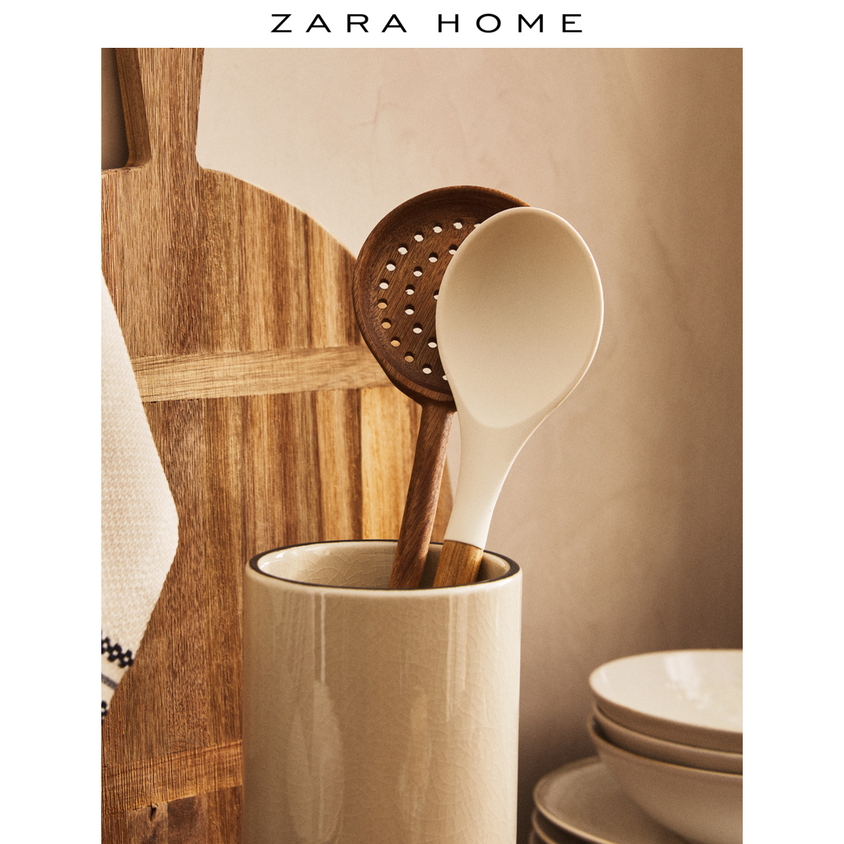 Zara Home Creative Home Wooden Long Handle Spoon Dining Spoon Small Tablespoon Cutlery 44223759733