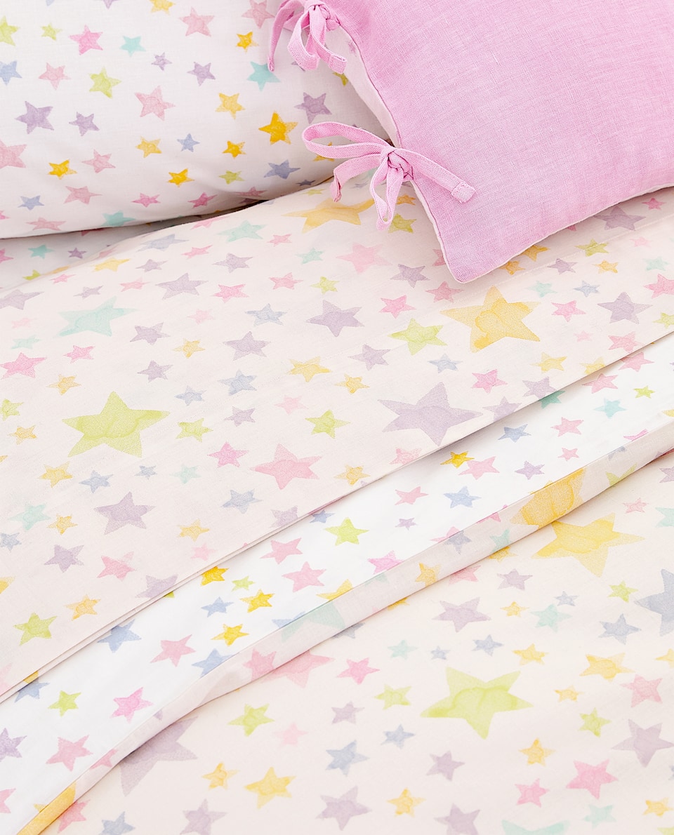 Zara Home KIDS loạt các in hai mặt với nhiều màu sao chăn 47403088999 - Quilt Covers chăn ra gối