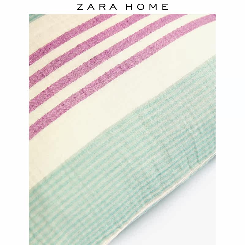 Zara Home Striped Lightweight Chiffon Cotton Cushion Cover Pillow Case Sofa Square Pillow