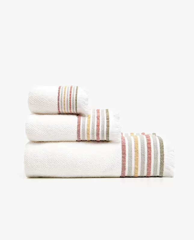 Zara Home sọc jacquard khăn 41546013658 - Khăn tắm / áo choàng tắm khăn tắm khách sạn