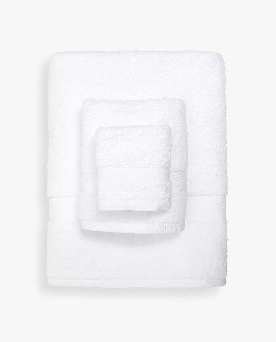Zara Home Chất liệu cotton trắng tinh khiết dành cho người lớn dùng khăn mềm thấm nước thoải mái 48440013250 - Khăn tắm / áo choàng tắm khan tam