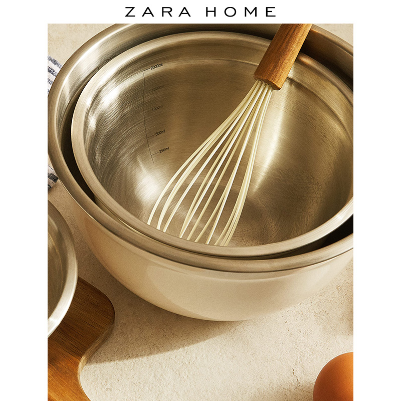 Zara Home Nordic Home Stackable Stainless Steel Flour Baking Mixing Bowl 44237211733