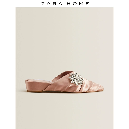 Zara, тапочки со стразами на танкетке, женская повседневная обувь, подходят для носки на улице