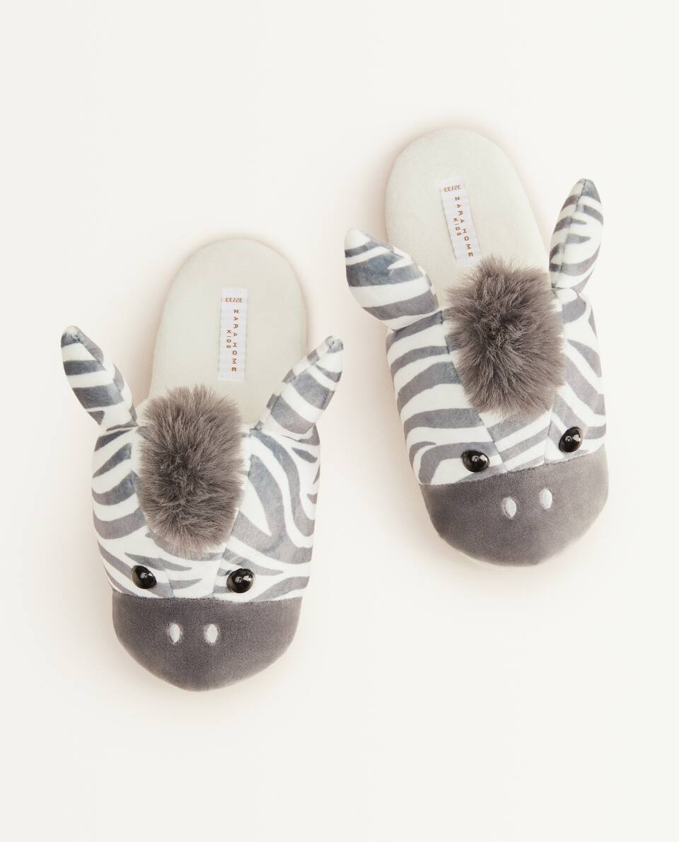 Zara Home KIDS Zebra Lotion với dép trong nhà dễ thương 17002071197 - Trang chủ dép đi trong nhà cho bé