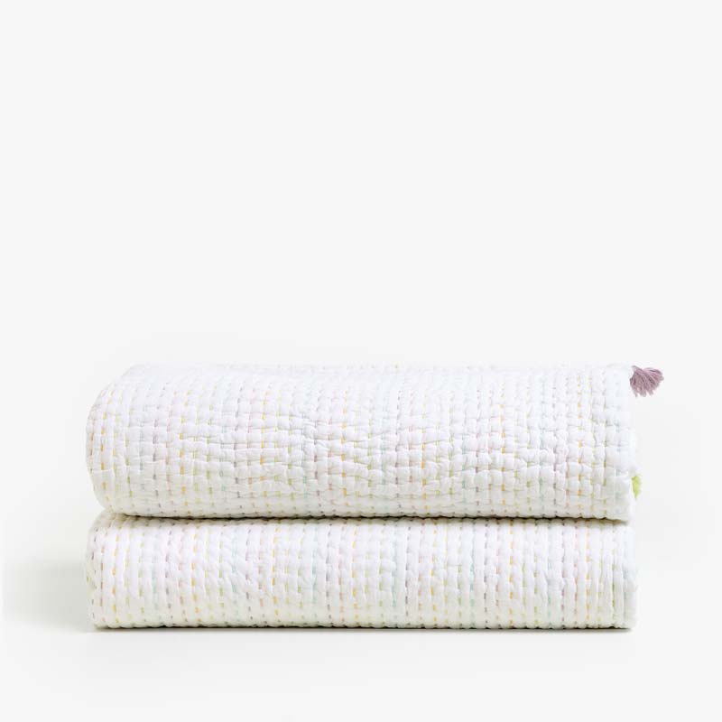 Zara nhà KIDS loạt pom-poms đa màu quilt quilt giường bìa 4799005999