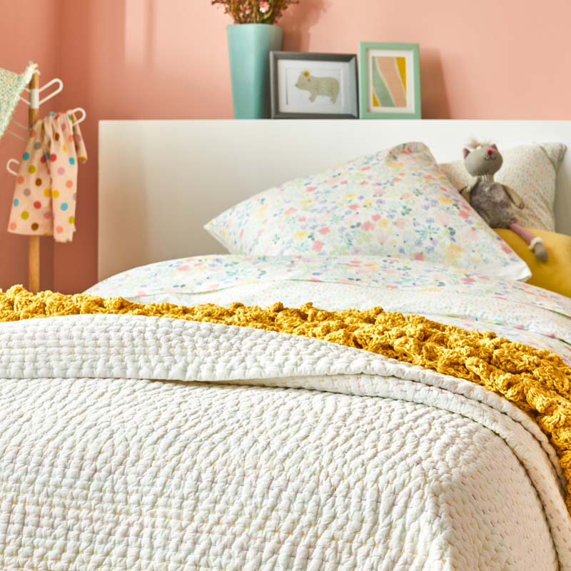 Zara nhà KIDS loạt pom-poms đa màu quilt quilt giường bìa 4799005999