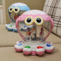 Childrens early education toy octopus hand drum rechargeable 6-12 months baby story machine baby drum 1-3 years old