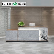 Office Front Desk Company Reception Desk New Cashier Desk Modern Brief Welcome Bentdesk Fashion Watch Desk Consulting Desk