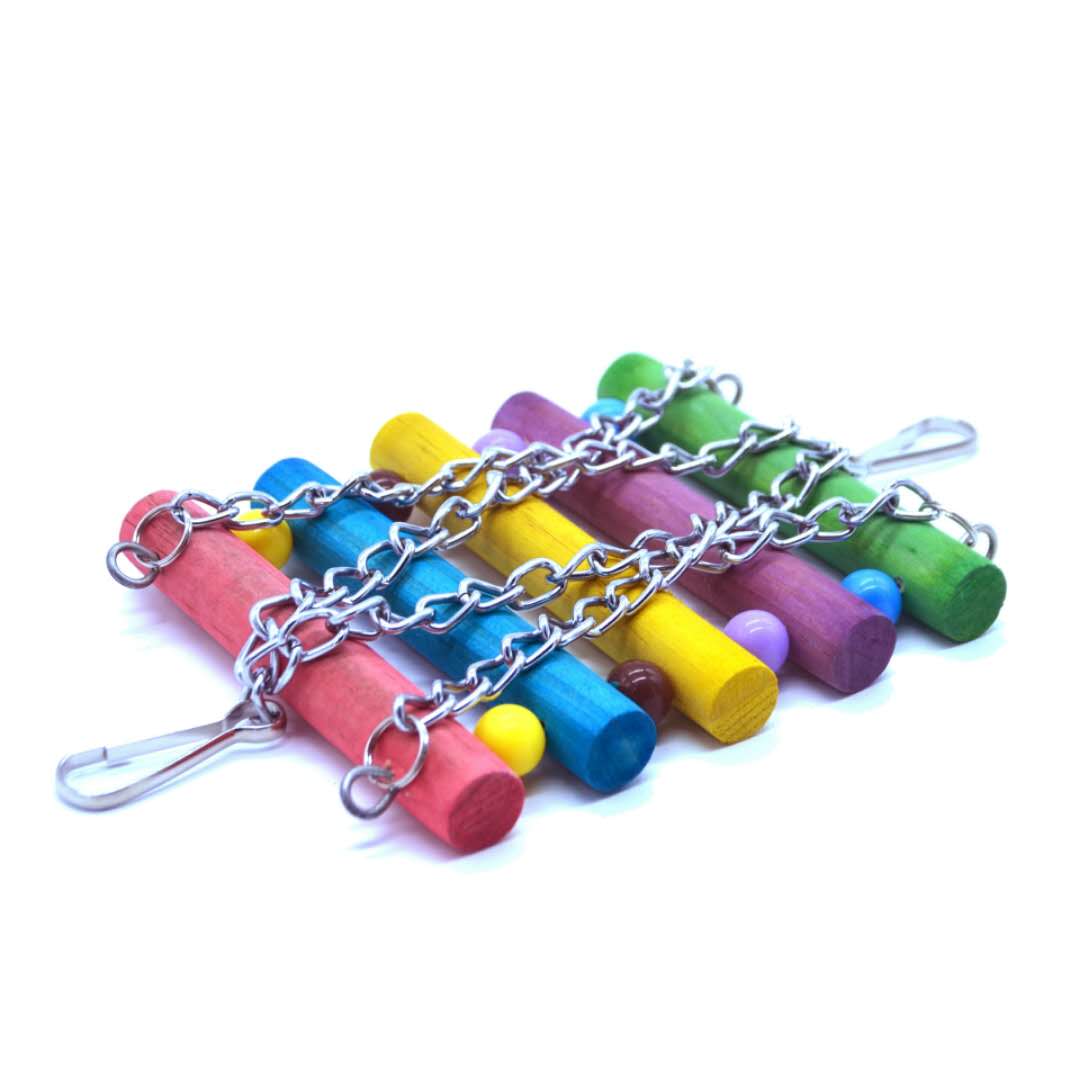 Parrot Cung cấp Búp bê Màu sắc Cầu treo Trạm đu dây khán đài Xuanfeng Tiger Peony Bite Đồ chơi 70g - Chim & Chăm sóc chim Supplies long chim cu