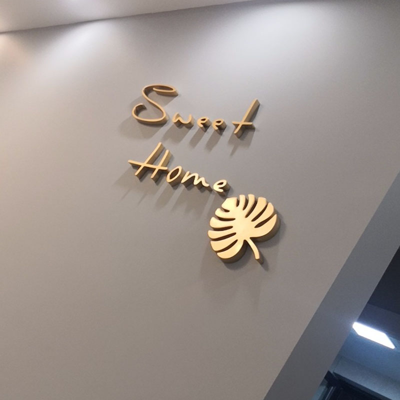 English letter 3d Cubic wall sticker Sweet Home Creative Bedroom Living room Light extravagant Nordic TV Background Wall decoration