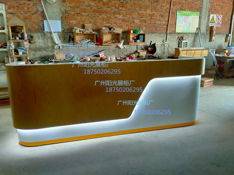 Factory customized special-shaped reception bar arc front desk business consultation desk shape front desk company bar