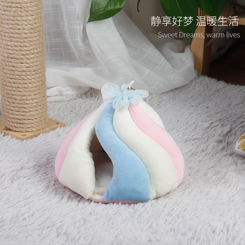 Hamster Nest Villa Grand House Supplies Small Darling Cotton Nest Gold Silk Bear Honey Bag Flowers Branch Rat Lodge can be matched with cage