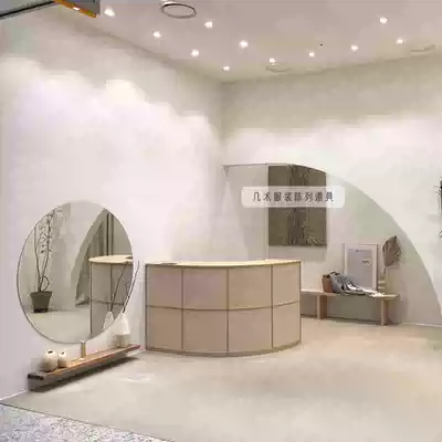 Net red retro clothing store cashier counter stainless steel simple modern commercial shop corner customization