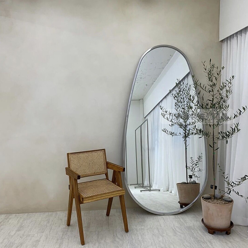 Clothing store special wear fitting floor-to-ceiling shaped mirror Full body wall hanging ins wind custom high thin beauty