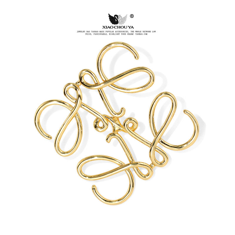 Genuine Loewe brooch 2021 new trend cutout high-end non-fading women's blazer LO pin accessories