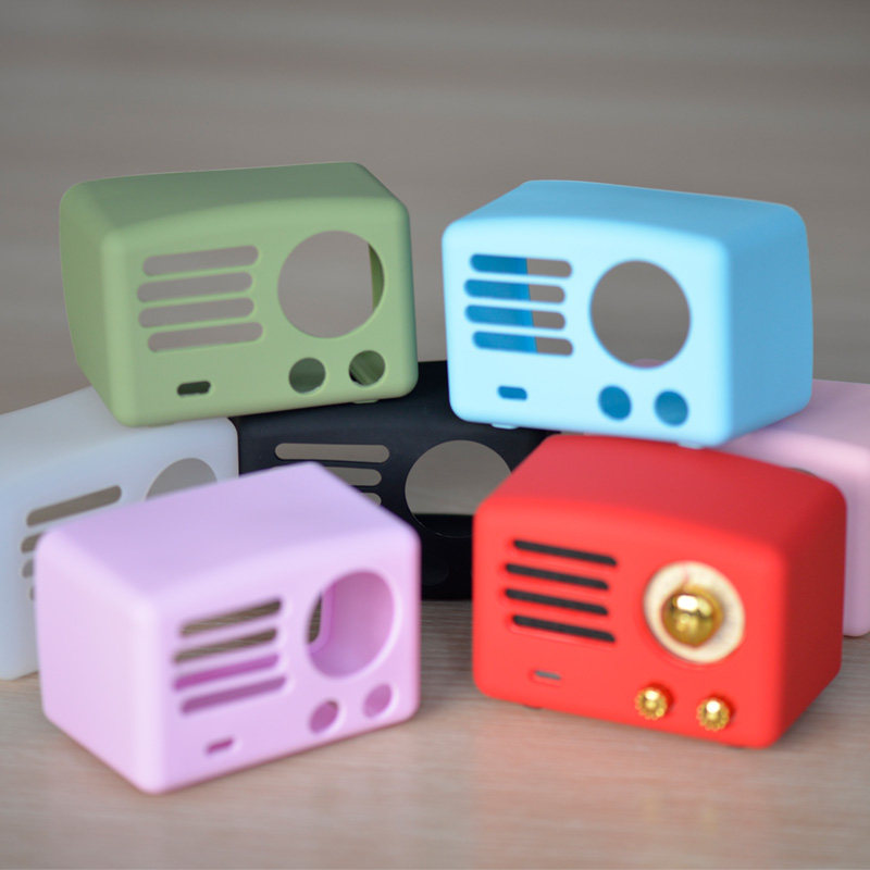 Elvis Little Prince Silicone Set Anti-Wheel Scraping Flower Wear Elvis Radio Protection Set Non-Little Fox Leather Bag