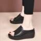 Brand Height-Increasing Shoes, Thick-Soled Slippers for Women, Summer Wedge Shoes for Women, 2025 New Summer Open-Toe Slip-On Sandals