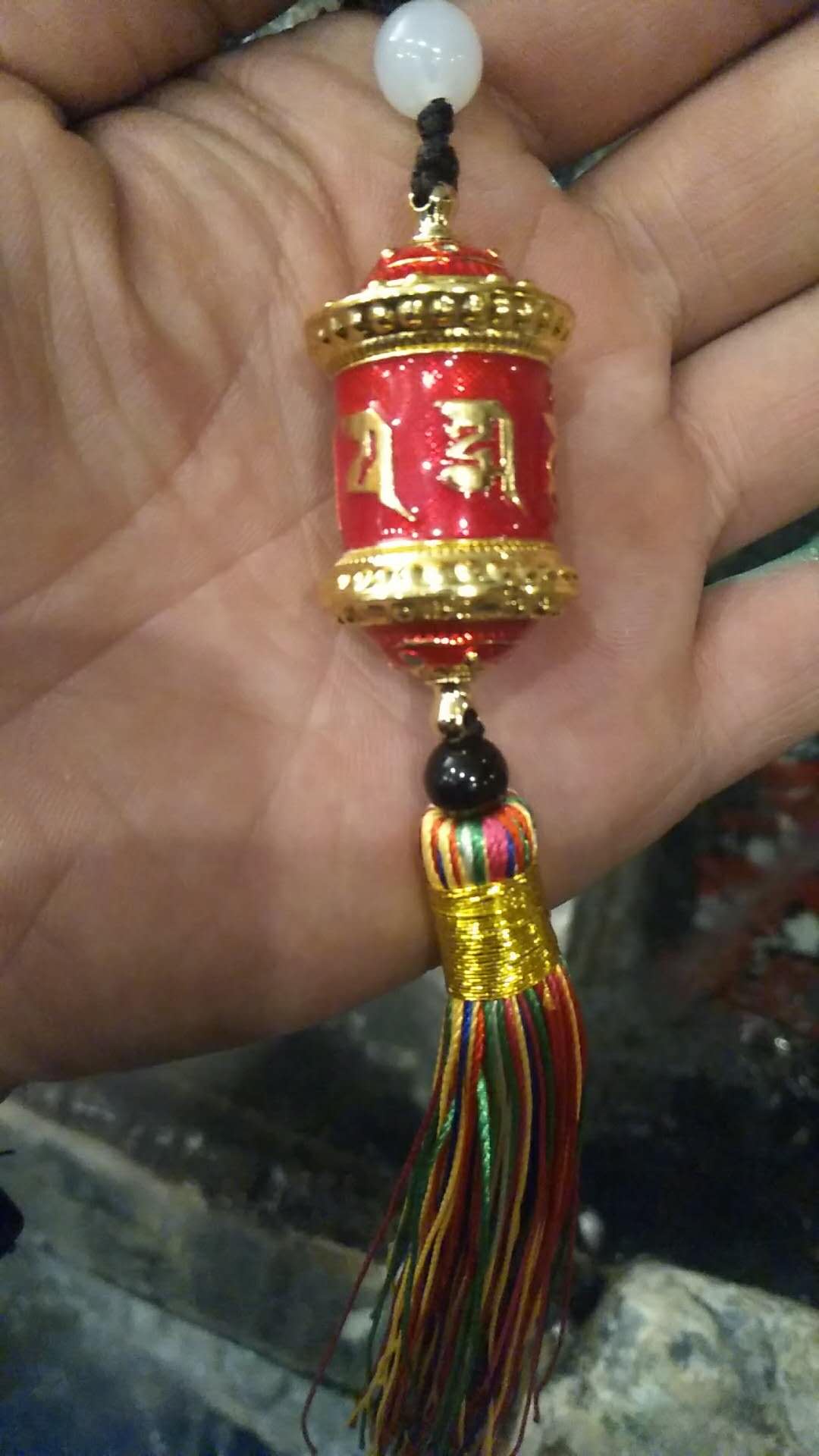 Tibet metal transJing cylinder swivel through cylinder pendant accessory hanging accessories hanging up Lhasa shipping 