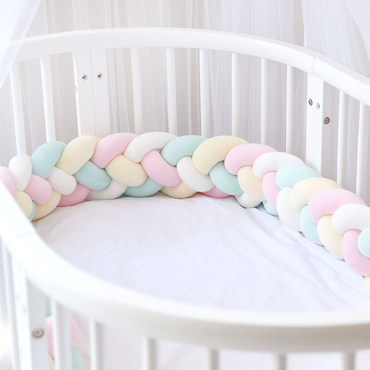 ins braid braid bunk beds walled colored breathable crib beds Twist Soft Bag beds Surround Antico crashproof Bar cushions