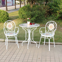 European iron terrace courtyard outdoor terraceoutdoor bar leisure garden mosaic table and chair combined three pieces