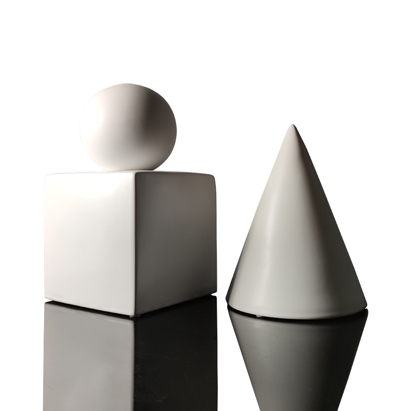 Modern simple square ceramic geometry furniture sales building sample room desktop soft decoration