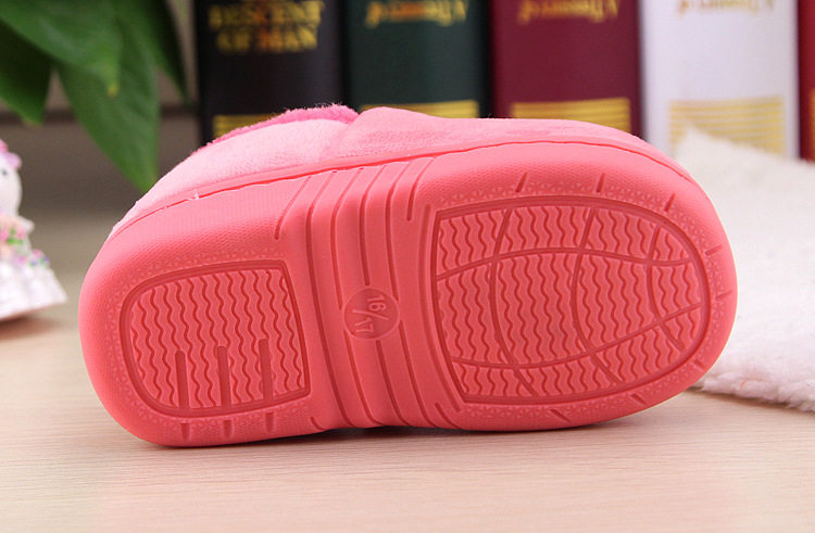 Pantoufles enfants en suède pour hiver - semelle tendon - Ref 1018124 Image 9