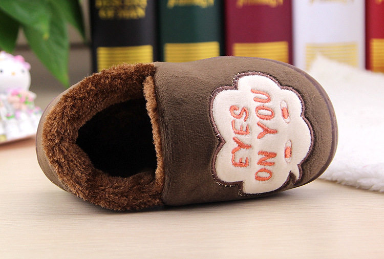 Pantoufles enfants en suède pour hiver - semelle tendon - Ref 1018124 Image 20