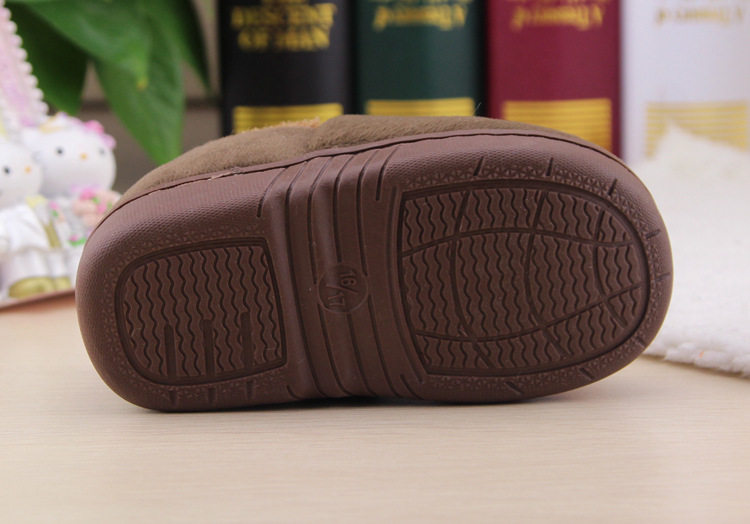 Pantoufles enfants en suède pour hiver - semelle tendon - Ref 1018124 Image 19